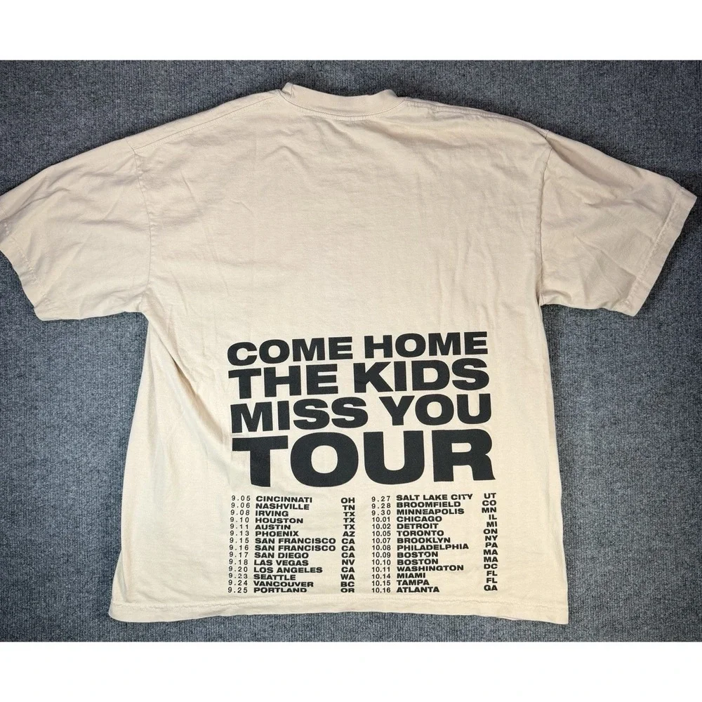 Jack Harlow Come Home The Kids Miss You Tour T Shirt XL Cream Rap Concert